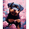 Картина за номерами Песик на чорному фоні (40х50 см)