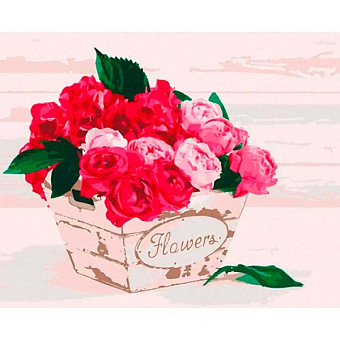 Картина по номерам Flowerʼs box (40х50 см)