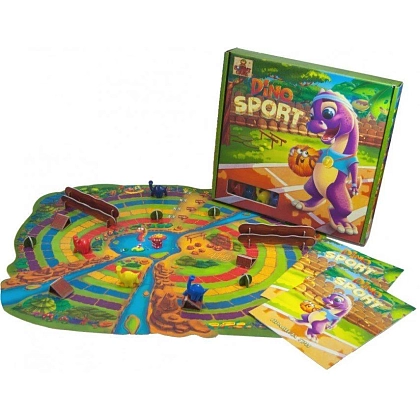 Настольная игра Дино Спорт (Dino SPORT), бренду Bombat Game, для 2-4 гравців, час гри < 30мин. - 2 - KUBIX
