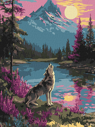 Картина по номерам Самотній вовк (30х40 см), бренду Ідейка - KUBIX