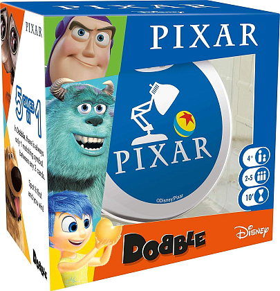 Настольная игра Доббл Пиксар (Dobble Pixar), бренду Asmodee, для 2-5 гравців, час гри < 30мин. - KUBIX