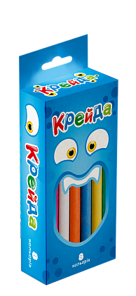 Крейда Маленька кругла (8 штук) різнокольорова, бренду Strateg - KUBIX