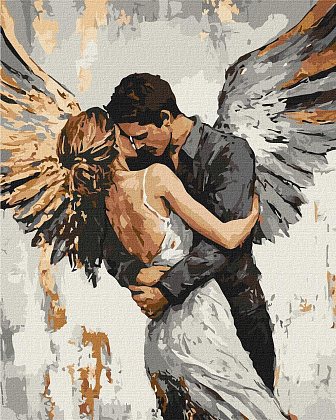 Картина по номерам Обійми ангела (40х50 см), бренду Ідейка - KUBIX