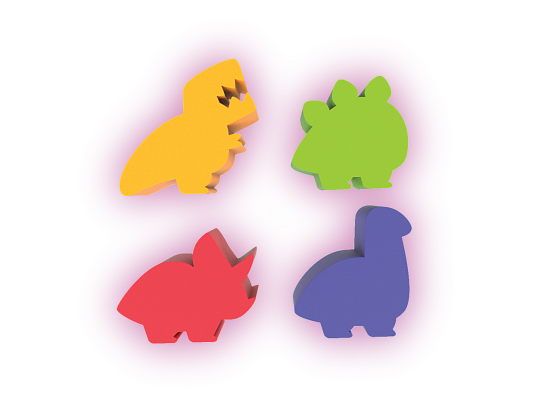 Настільна гра Малі веселі динозаври (Happy Little Dinosaurs), бренду Geekach Games, для 2-4 гравців, час гри < 30хв. - 6 - KUBIX