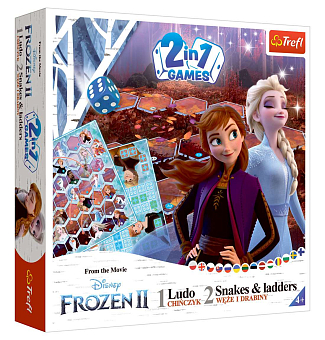 Настільна гра Крижане серце 2: Лудо + Змії і Драбини 2 в 1 (Frozen 2 Disney: Ludo + Snakes & Ladders 2 in 1)