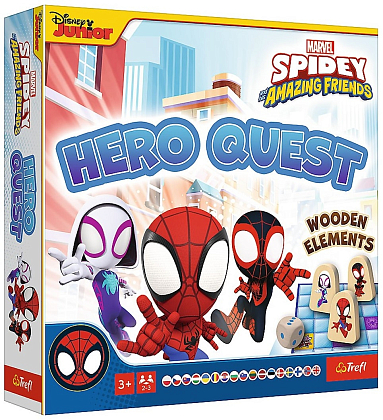 Настольная игра Квесты для героев: Человек-Паук (Hero Quest Spidey), бренду Trefl, для 2-3 гравців, час гри < 30мин. - KUBIX