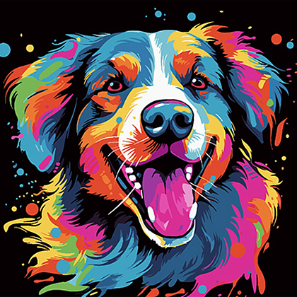 Картина по номерам Колоритная собачья порода (40х40 см), бренду Strateg - KUBIX