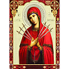 Алмазна мозаїка Ікона Семистрільна (50х65 см)