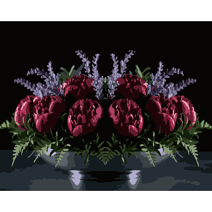 Картина по номерам Красные пионы (40х50 см), бренду Strateg - KUBIX