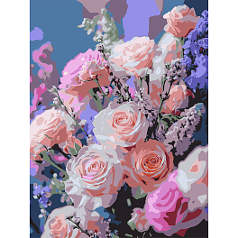 Картина за номерами Рожеві квіти (30х40 см)