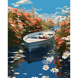Картина за номерами Човен на каналі (40х50 см)