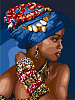 Картина по номерам African woman (30х40 см)