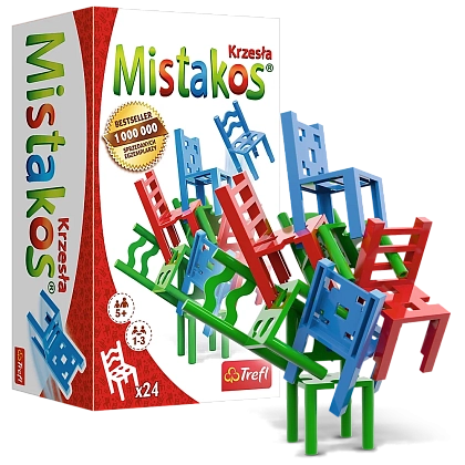 Настольная игра Стульчики для 3-х игроков (Mistakos. Chairs 3), бренду Trefl, для 1-3 гравців, час гри < 30мин. - 2 - KUBIX