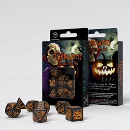 Набір кубиків Halloween Pumpkin Black & orange Dice Set