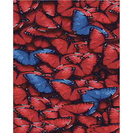 Картина по номерам Красные бабочки (40х50 см)