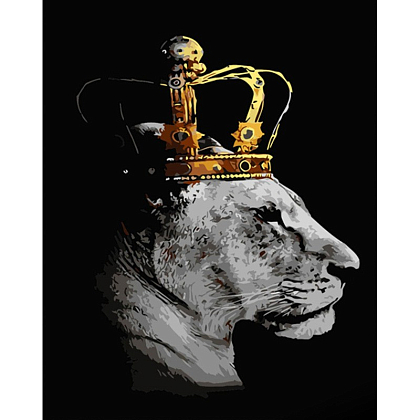 Картина по номерам Королева-львица (40х50 см), бренду Strateg - KUBIX