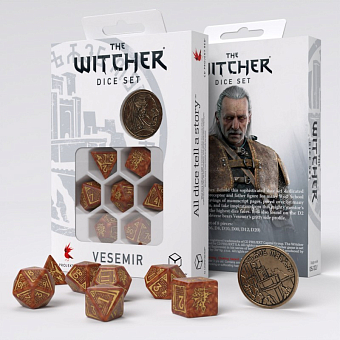 Набор кубиков The Witcher Dice Set. Весемир - Мудрый Ведьмак - KUBIX Набор кубиков The Witcher Dice Set. Весемир - Мудрый Ведьмак