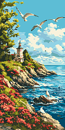 Картина по номерам Морское утро (40х80 см)
