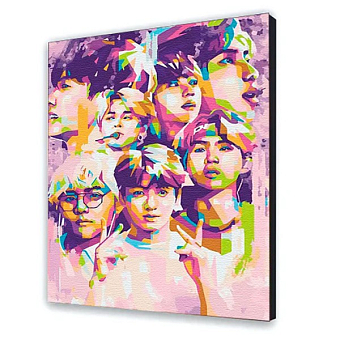 Картина по номерам BTS. Bangtan Boys (40х50 см)
