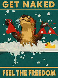 Картина по номерам Постер Свободная выдра (30х40 см)