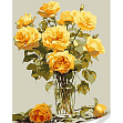 Миниатюра товара Картина по номерам Желтые розы в вазе (30х40 см) - 1