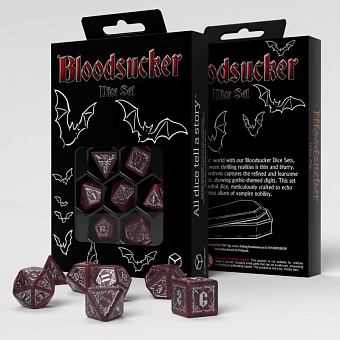 Набор кубиков Bloodsucker Scarlet Dice Set (7) - KUBIX Набор кубиков Bloodsucker Scarlet Dice Set (7)