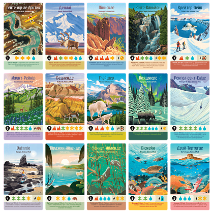 Настольная игра Парки (Parks 2nd Edition), бренду Games 7Days, для 1-5 гравців, час гри < 30мин. - 4 - KUBIX