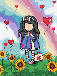 Картина по номерам Дівчина в соняшнику (30х40 см)