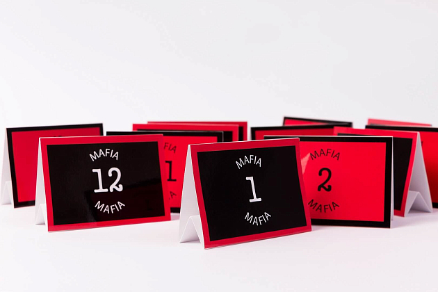 Настольная игра Мафия: номера для игры №1-12, бренду Fun Games Shop - KUBIX