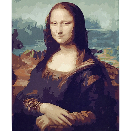 Картина за номерами Погляд Мона Лізи (40х50 см), бренду Strateg - KUBIX