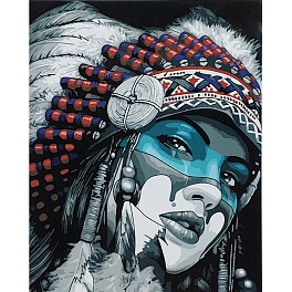 Картина по номерам Индейская женщина (40х50 см)