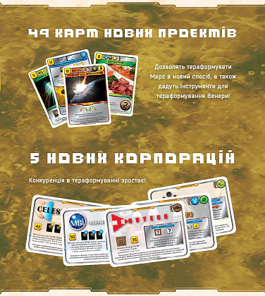 Настільна гра Тераформування Марса: Час Венери (Terraforming Mars: Venus Next), бренду Kilogames, для 1-5 гравців, час гри > 60хв. - 7 - KUBIX