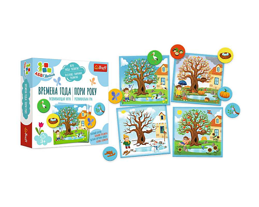 Настольная игра АБВГДейка. Времена года (Kid's ABC. Seasons), бренду Trefl, для 1-4 гравців, час гри < 30мин. - 2 - KUBIX