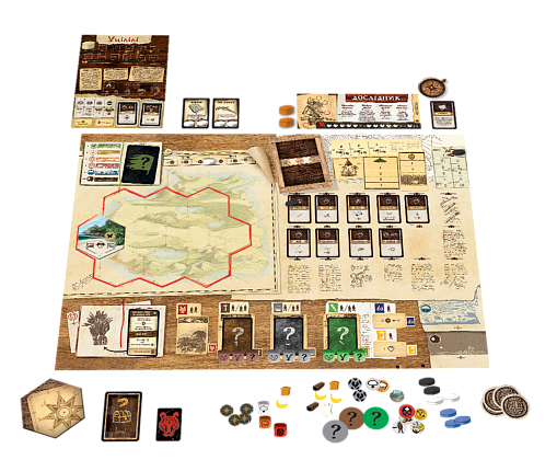 Настольная игра Робинзон Крузо. Приключения на проклятом острове (Robinson Crusoe: Adventures on the Cursed Island), бренду Geekach Games, для 1-4 гравців, час гри > 60мин. - 4 - KUBIX