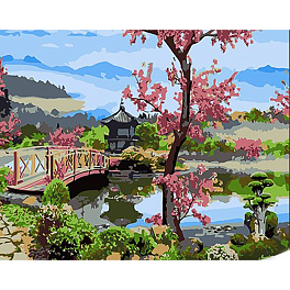 Картина по номерам Японский сад (30х40 см)