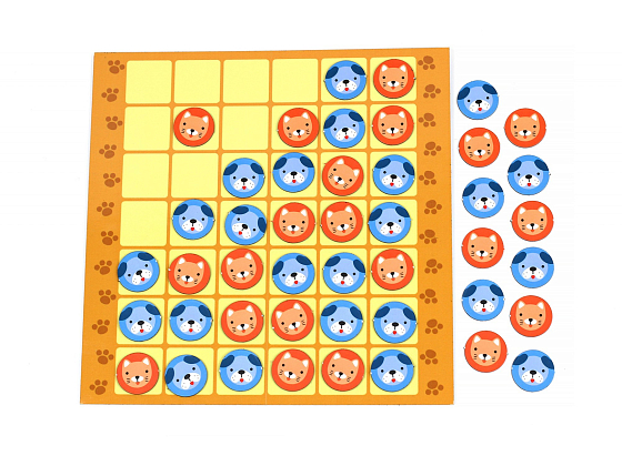 Настольная магнитная игра 4 в ряд, бренду Умняшка, для 2-2 гравців - 3 - KUBIX