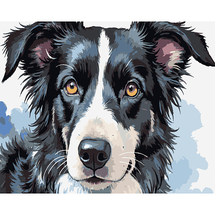 Картина по номерам Собачий портрет (40х50 см), бренду Strateg - KUBIX