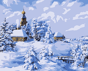 Картина по номерам Зимова казка (40х50 см)
