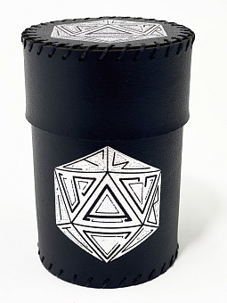 Стакан для кубиков D20 черный Dice Cup - KUBIX Стакан для кубиков D20 черный Dice Cup