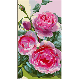 Картина за номерами Троянди (50х25 см)