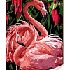 Картина по номерам Розовые фламинго (30х40 см)