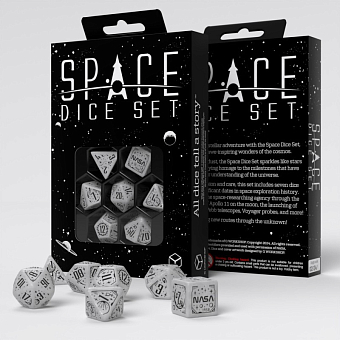 Набор кубиков Space Dice Set: Apollo (7) - KUBIX Набор кубиков Space Dice Set: Apollo (7)