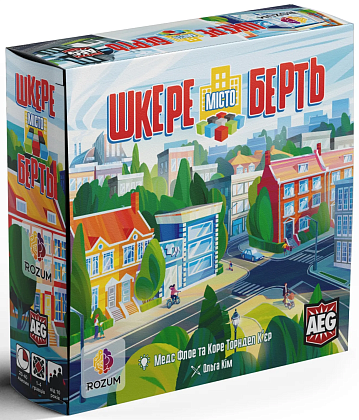 Настольная игра Город кувырком (Shake That City), бренду Rozum, для 1-4 гравців, час гри < 30мин. - KUBIX