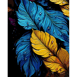 Картина по номерам Абстрактные перья (40х50 см)