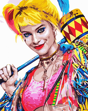 Картина за номерами Дівчина Джокера (40х50 см), бренду Strateg - KUBIX
