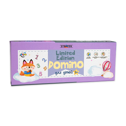 Настольная игра Домино лимитированная фиолетовая версия (Domino Limited edition purple), бренду Strateg, для 2-4 гравців, час гри < 30мин. - KUBIX