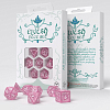 Набір кубиків Elvish Shimmering pink & White Dice Set