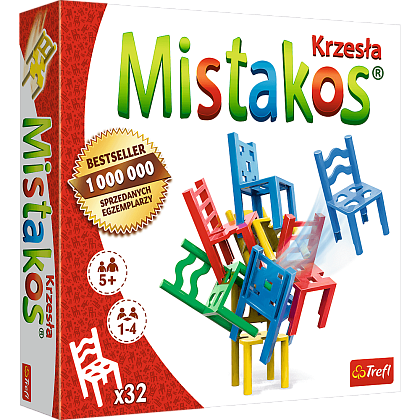 Настольная игра Стульчики для 4-х игроков (Mistakos), бренду Trefl, для 1-4 гравців, час гри < 30мин. - KUBIX