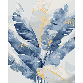 Картина по номерам Синие листья (40х50 см)