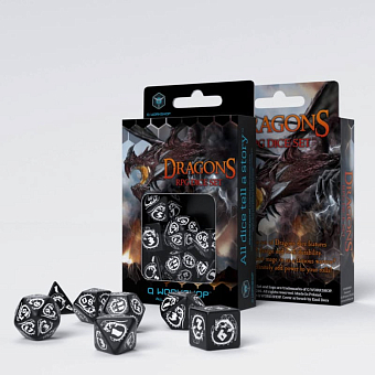 Набор кубиков Dragons Dice Set: Гематит (7 шт.) - KUBIX Набор кубиков Dragons Dice Set: Гематит (7 шт.)